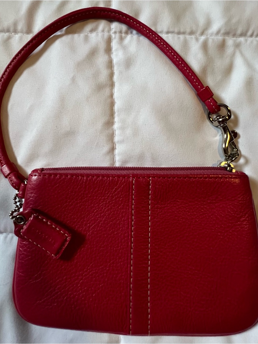 Coach Hot Pink Leather Wristlet